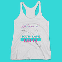 Load image into Gallery viewer, Welcome to South Lake Tahoe Women's Racerback Tank