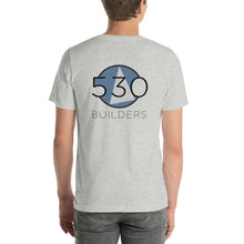 Load image into Gallery viewer, 530 Builders Tee Front Back Colored Logo