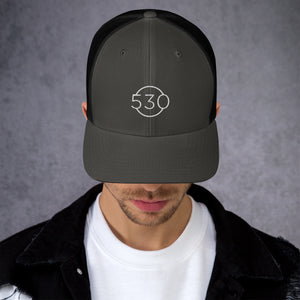 530 Builders Trucker Hat White Logo