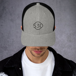 530 Builders Trucker Hat Black Logo