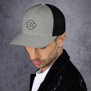 530 Builders Trucker Hat Black Logo