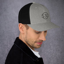 Load image into Gallery viewer, 530 Builders Trucker Hat Black Logo
