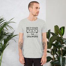 Load image into Gallery viewer, Beyond The Drawers Unisex White t-shirt
