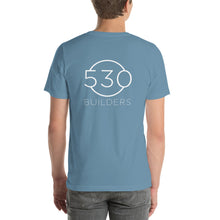 Load image into Gallery viewer, 530 Builders Tee Front Back White Logo
