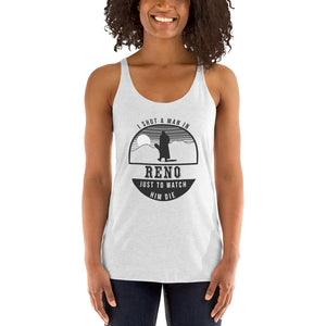 I Shot A Man In Reno Women's Racerback Tank White